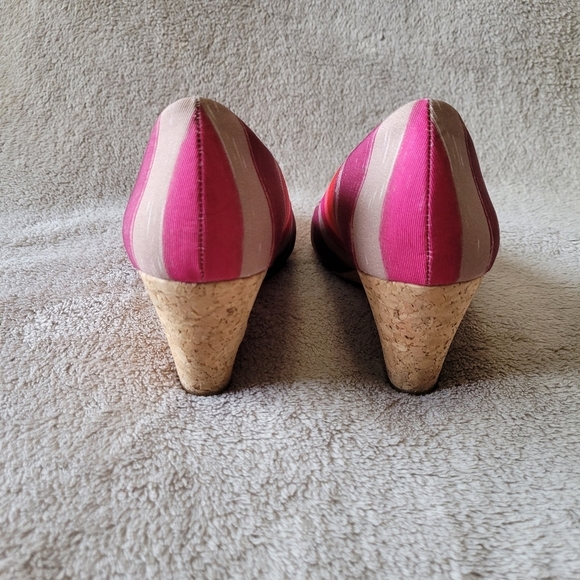 Alex Marie round toe striped cork wedges size 9.5 - Picture 7 of 13